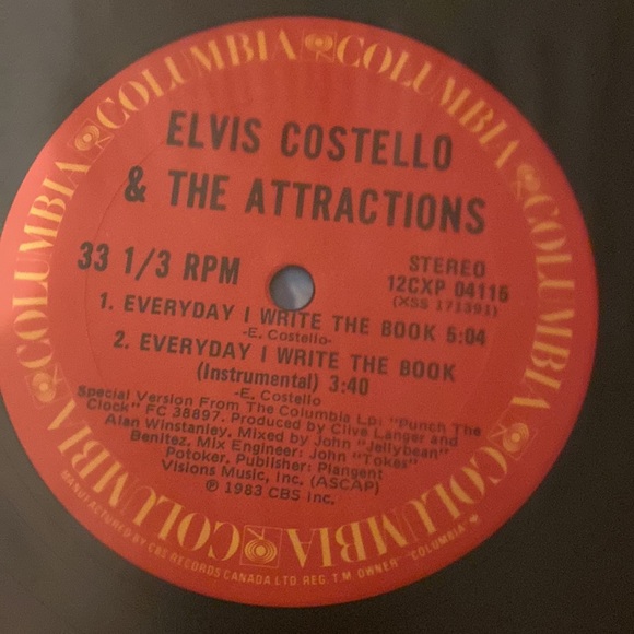 Elvis Costello Single Ep Everyday I Write The Book - Picture 4 of 5